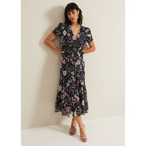 Phase Eight Azalea Print Fil Coupe Dress